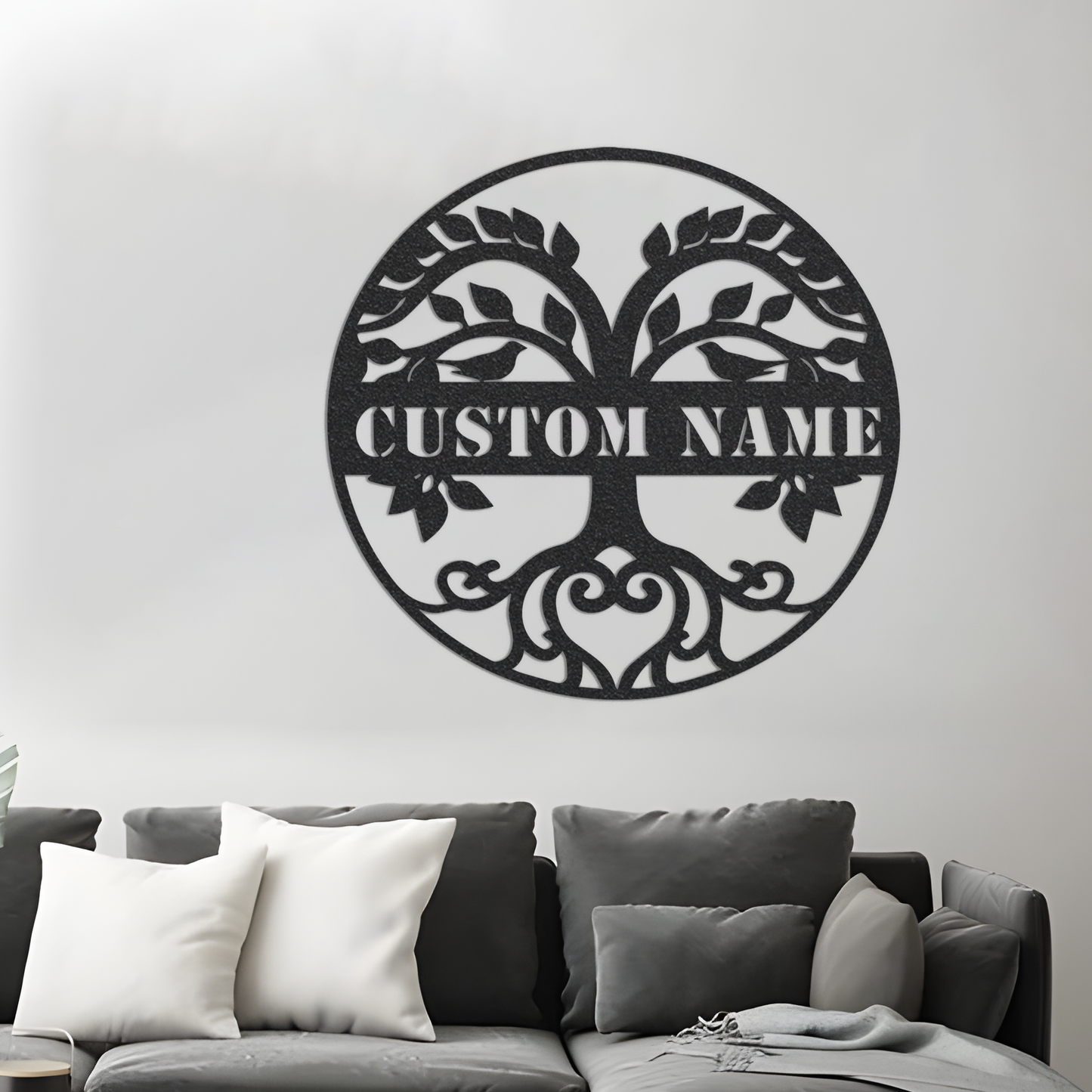 Personalized custom tree of life metal sign,Custom heart FamilySign,Housewarming Gift,AnniversaryGift,Living RoomMetal Garden Decor,LED Sign