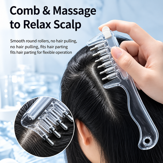 Crystal Scalp Liquid Comb – مشط سائل للعناية بفروة الرأس | Oil Dispensing Massage Comb for Hair Growth