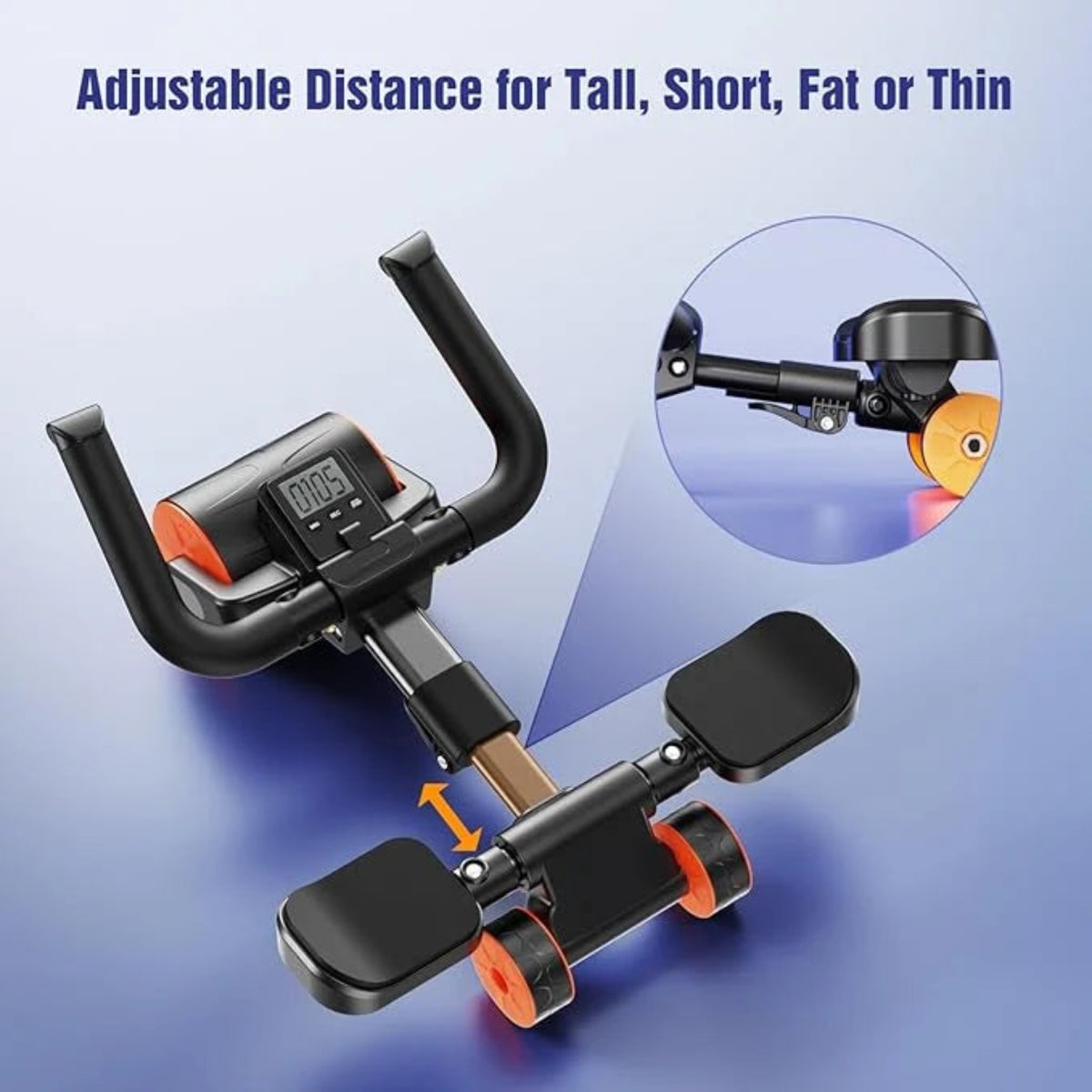 Abdomen Wheel with Mobile Holder – عجلة تمارين البطن مع حامل جوال | 3-Wheel Auto Rebound Ab Roller