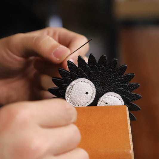 Leather Dust Bunny Charm Handmade Dust Spirits Keychain Handbag Purse Pendant Car Hanging Anime Lovers Birthday Gift