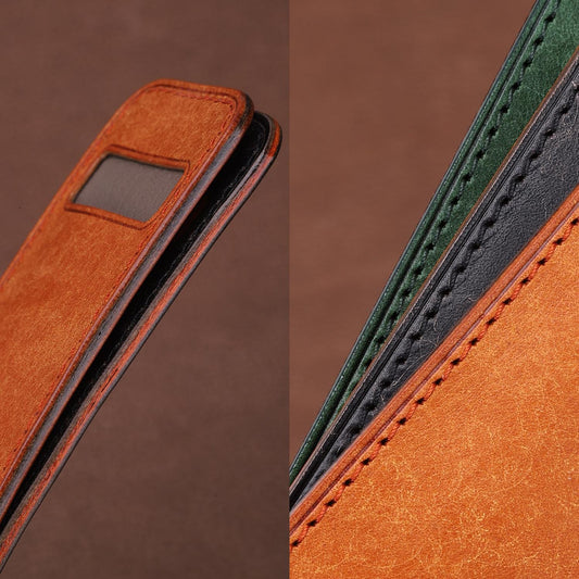 Leather Fountain Pen Case Handmade Pen Holder Vintage Frosted First-layer Cowhide Italian Leather Pen Sleeve Gifts for Men/Corporate