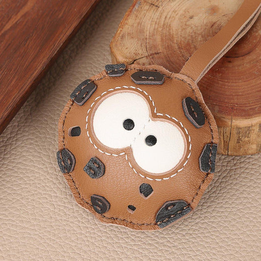 Leather Cookie Charm Handmade Food Keychain Goat Leather Handbag Purse Pendant Car Hanging Food Lover's Birthday Gift For Her