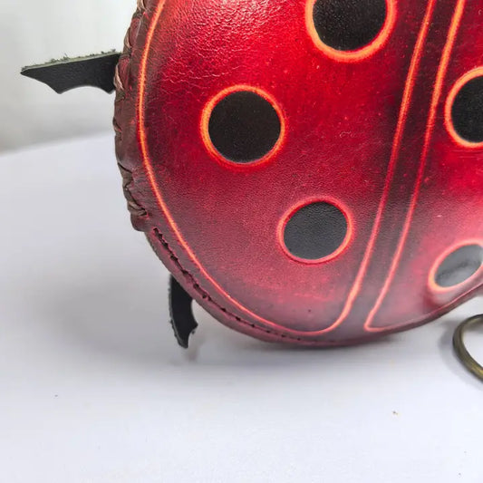 Ladybug Wristlet Leather Coin Purse Wallet