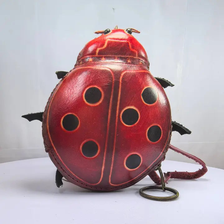Ladybug Wristlet Leather Coin Purse Wallet