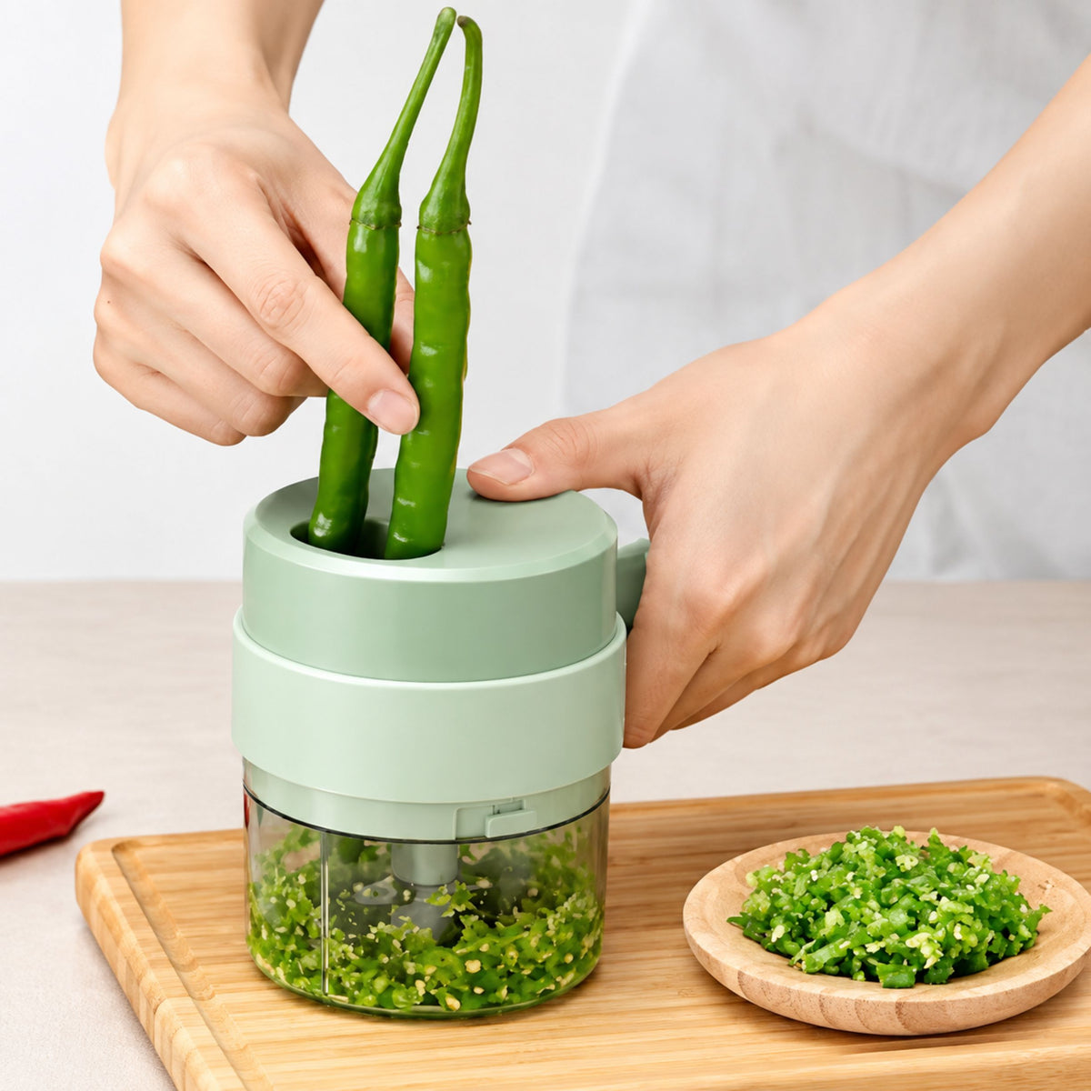 Wireless Mini Electric Food Chopper – فرامة طعام كهربائية لاسلكية | USB Rechargeable Chopper, Blender & Puree Maker