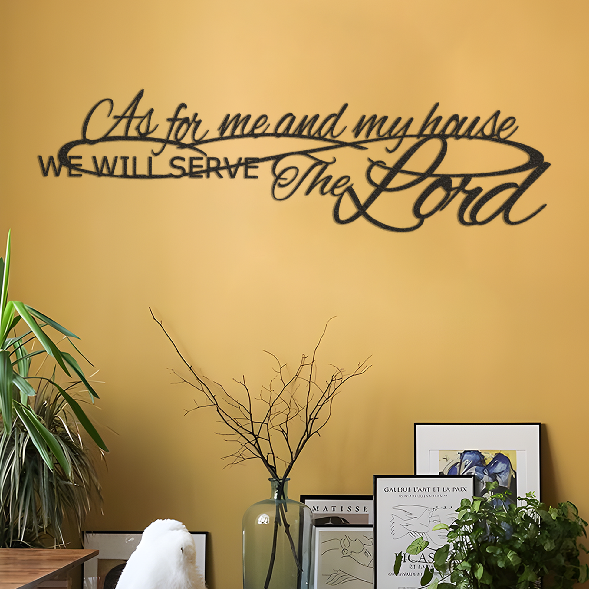 Metal " As for me and my house we will serve the Lord" wall hanging