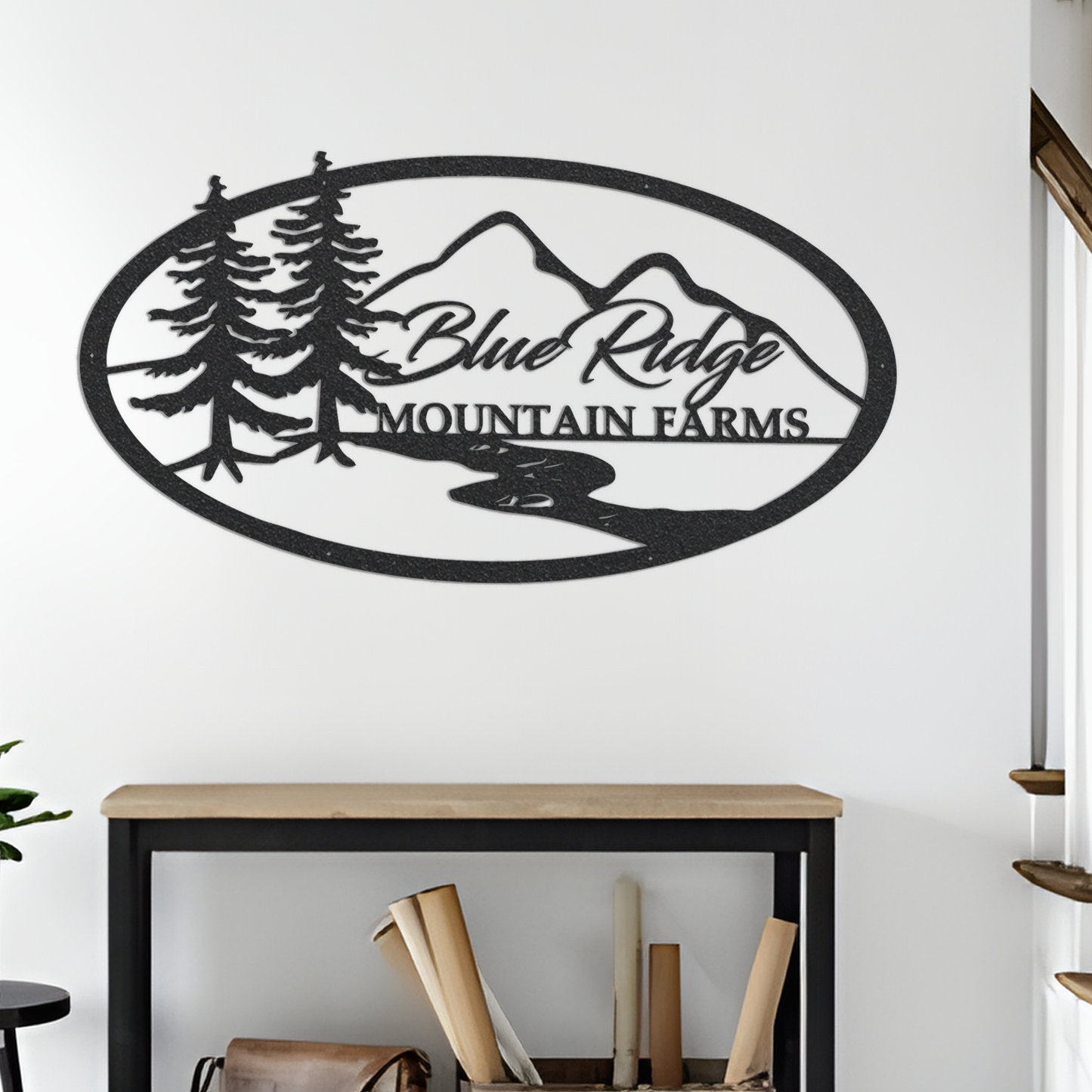 Metal MOUNTAIN CREEK Sign, cabin sign, metal cabin sign