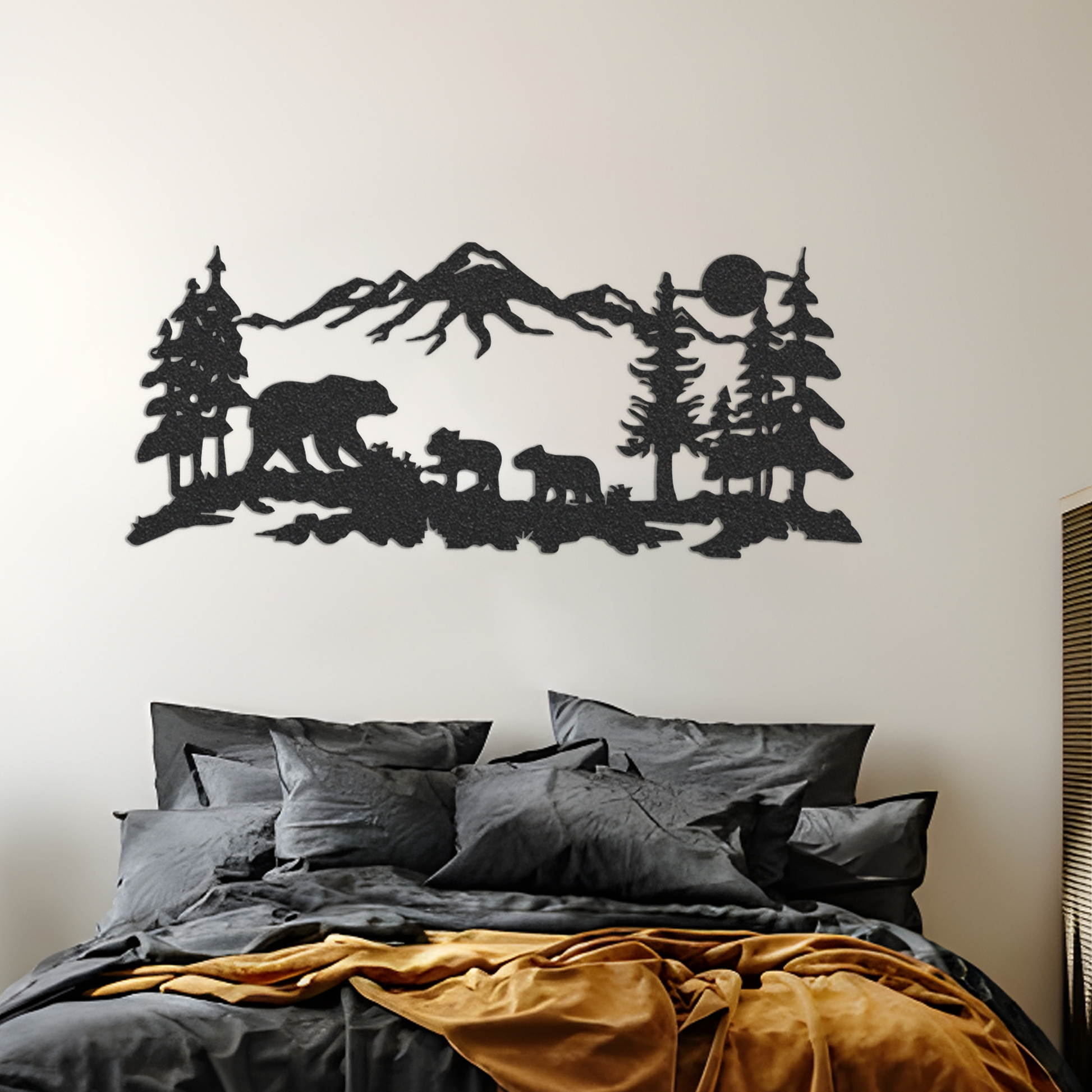 Metal Deer Wall Art Forest Deer Wall Decor Metal Mountain Deer Lodge Decor Deer Woodland Decor Metal Deer Decor Rustic Animal Hunting Decor