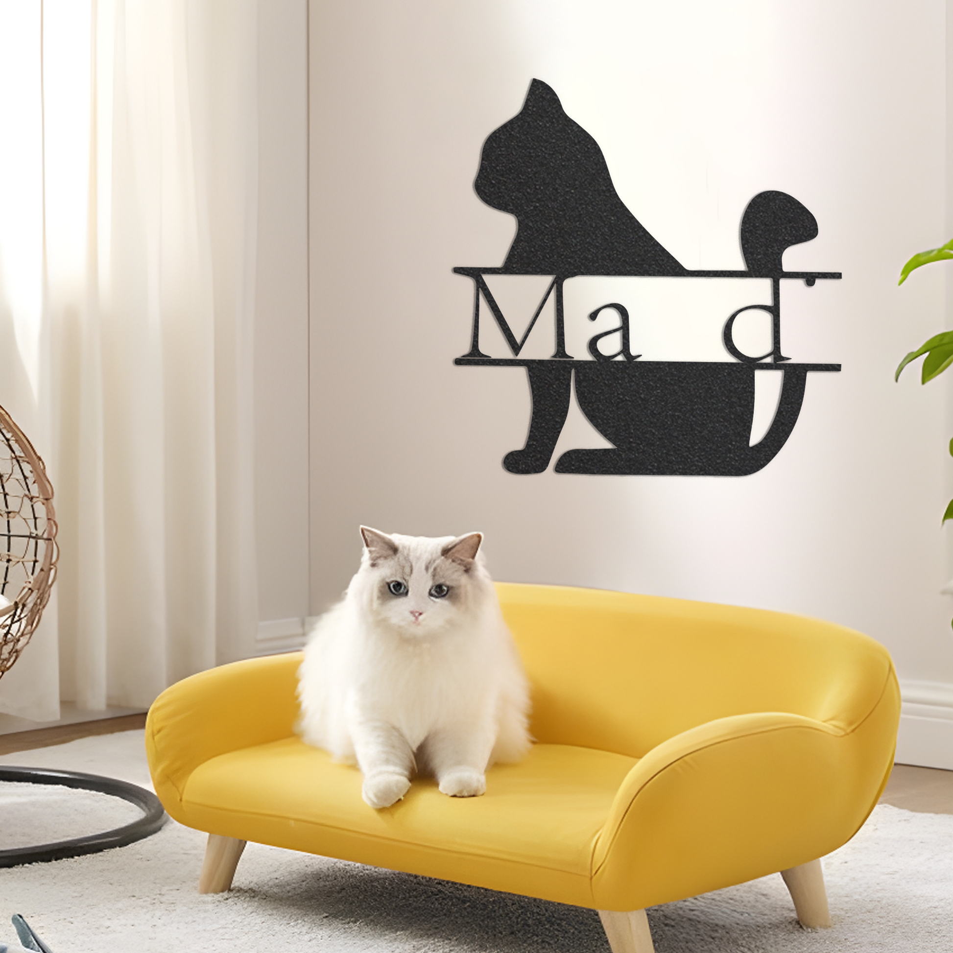 Metal Name Signs, Custom Family Name Signs, Metal Cat Signs for Home Decor, Custom Cat Name Signs, Gifts for Couples, Monogram Home Decor