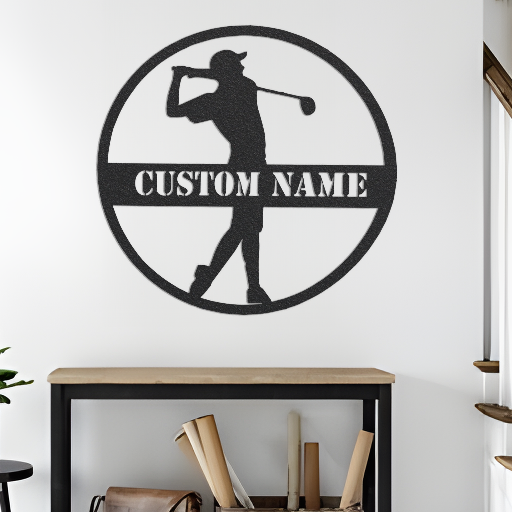Men's Golf Custom Monogram Metal Sign, Golf Mancave Sign, Personalized Metal Sign, Metal Name Sign, Sports,19th Hole Metal Sign,LED Sign