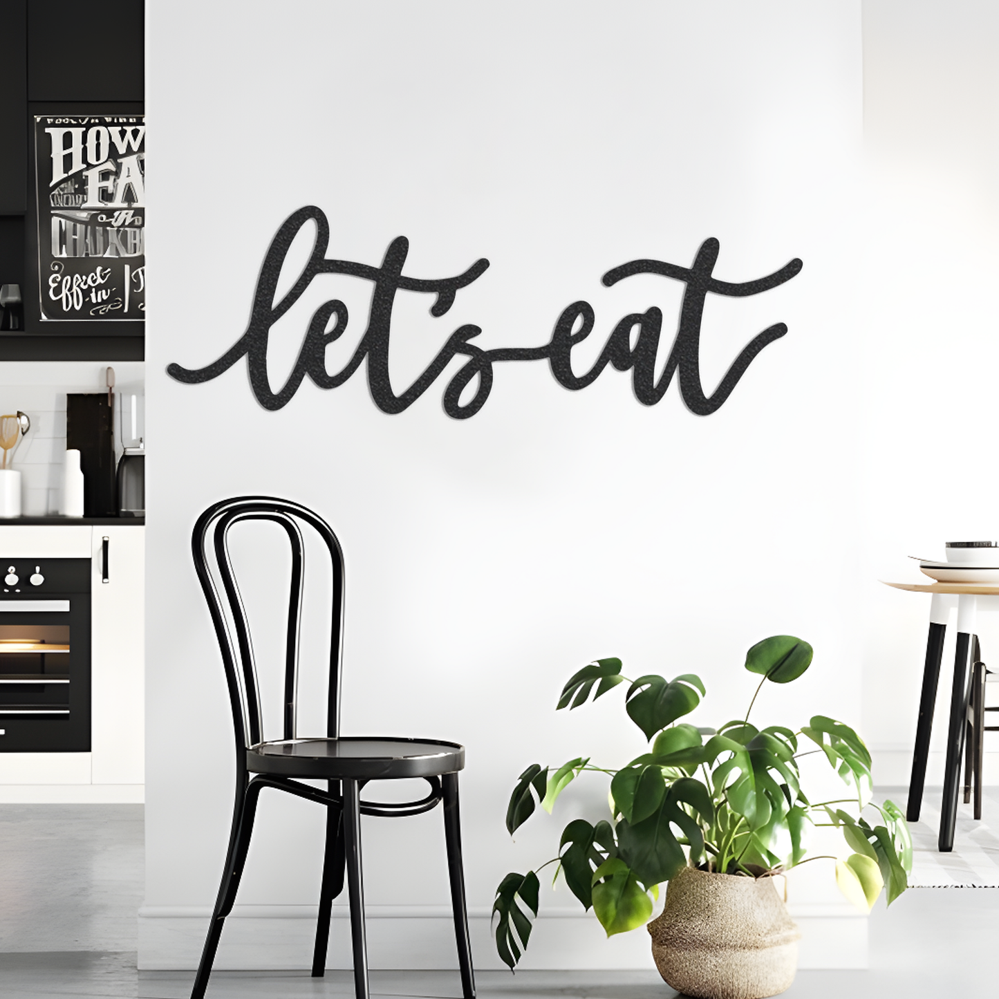 Let's Eat Metal Sign, Let's Eat Words, Eat Sign, Kitchen Decor, Kitchen Decor, Pantry Sign, Dining Room Sign, Metal Sign, Metal Words