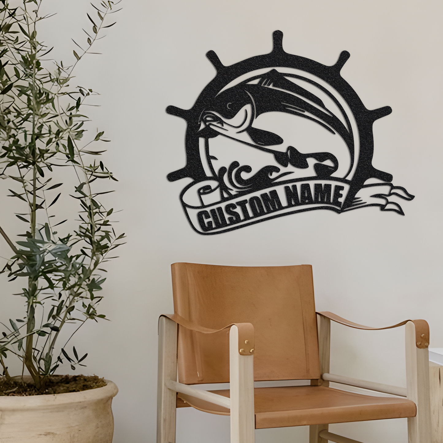 Personalized Fishing Metal Wall Art,Fishing Metal Sign, Home Decor Fish Sign,Metal Decor,Steel Metal Art,Custom Fishing Wall Art,Fish Metal