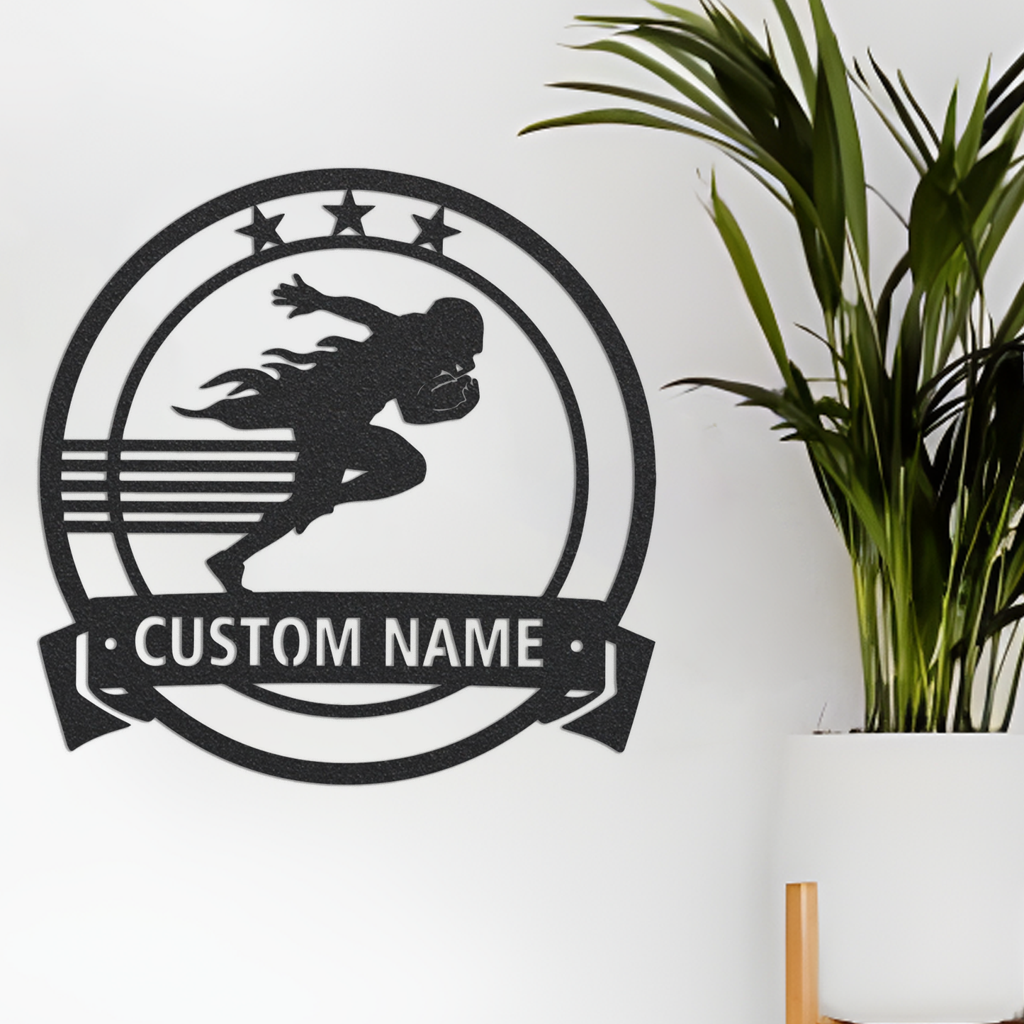 Handmadecustomfootball name metal sign,kidssign,personalized football gift,wall lamp,Sports Sign,LED light hanging,Violent Muscle Aesthetics