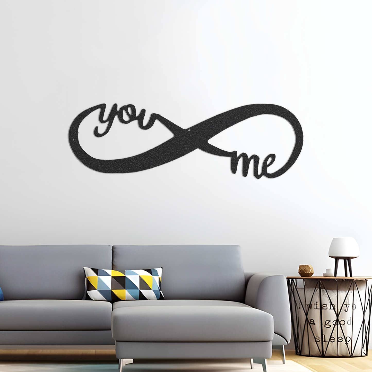 Infinity Metal Sign, You and Me Sign, Infinity Sign, Bedroom Decor, Family Sign, Wedding Gift, Metal Sign, Anniversary Gift, Housewarming