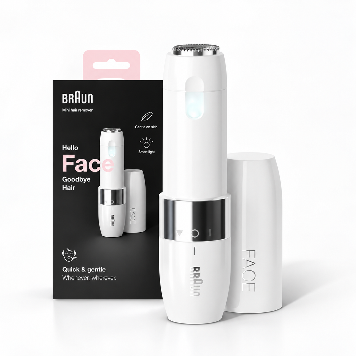 Braun Mini Hair Remover – جهاز إزالة شعر الوجه من براون | Compact FACE Series with Smart Light