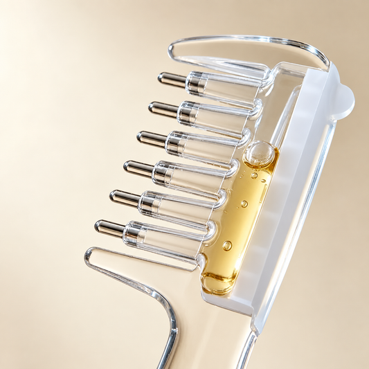 Crystal Scalp Liquid Comb – مشط سائل للعناية بفروة الرأس | Oil Dispensing Massage Comb for Hair Growth
