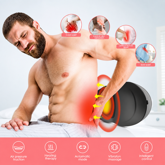 Electric Lumbar Massager – جهاز تدليك أسفل الظهر الذكي | Smart Back Pain Relief with Heat & Air Compression