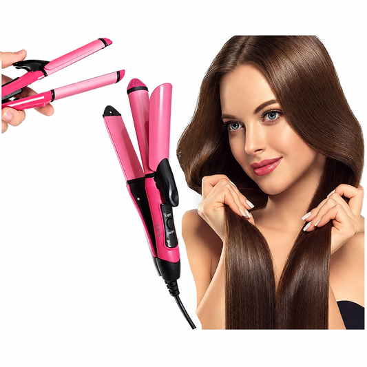 Nova 2-in-1 Hair Curler – مكواة شعر متعددة الاستخدام 2 في 1 | Nano Ceramic Straightener & Curler, Model NHC-2009