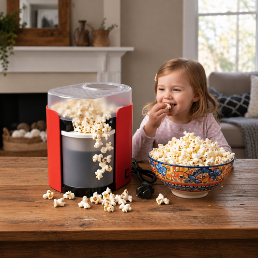 Hot Air Popcorn Maker – آلة صنع الفشار بالهواء الساخن | Oil-Free, Fast & Healthy Snacking Machine
