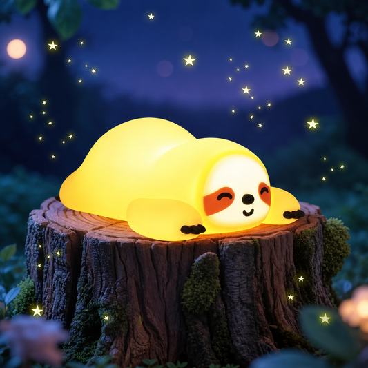 Sloth Night Light – مصباح ليلي كسلان للأطفال | Soft LED Bedside Lamp for Kids & Adults