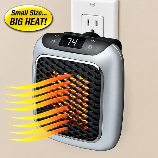 Handy Heater Turbo 800 – سخان كهربائي محمول للحائط | Wall Outlet Space Heater with Remote Control