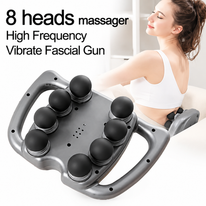 8D Massage Gun WNK-569 – مسدس تدليك العضلات 8D | Deep Tissue Percussion Massager with 8 Heads