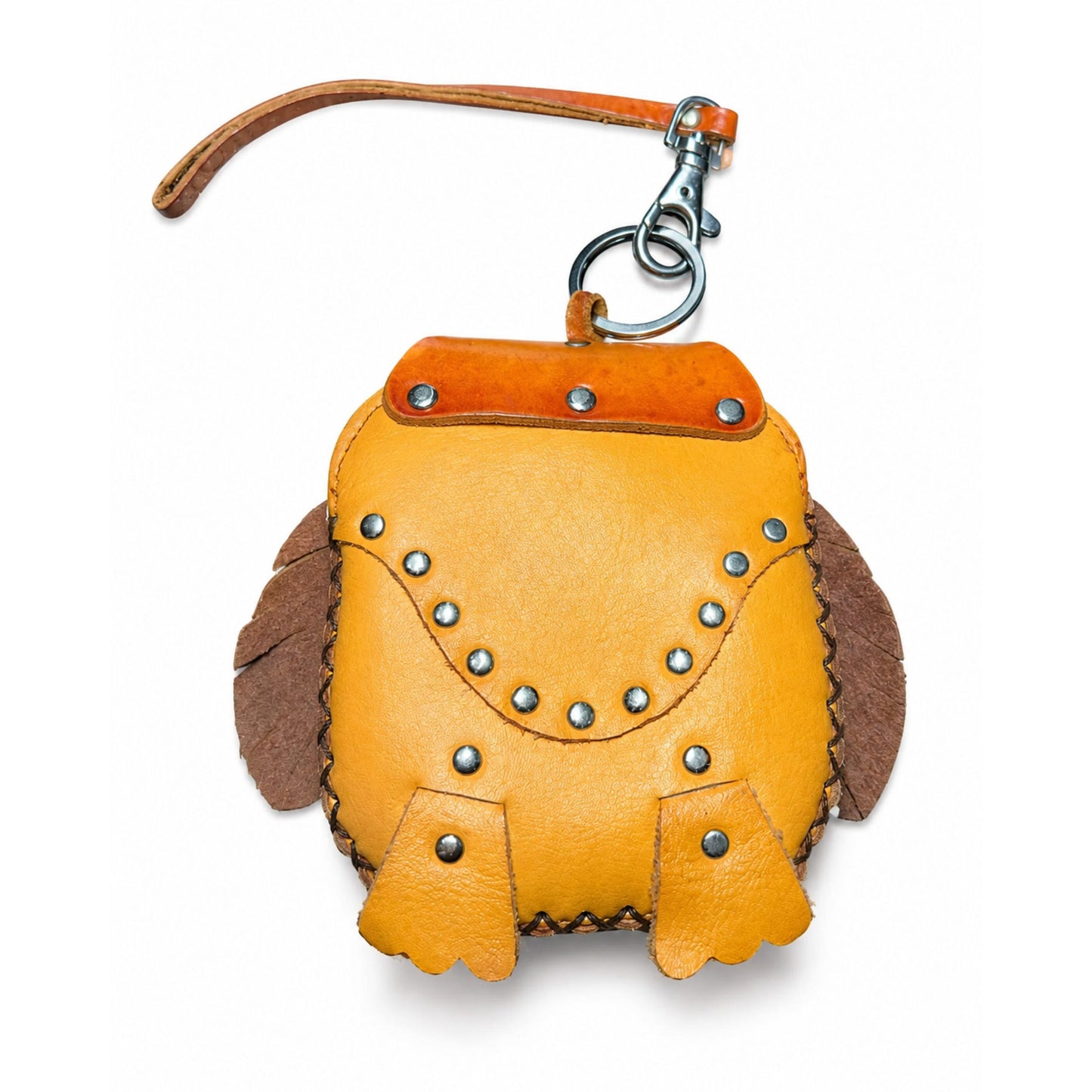 Coin Pouch for Kids – Brown Genuine Leather Handmade Puppy Design – Small
