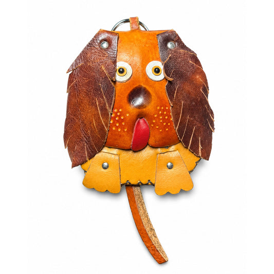 Coin Pouch for Kids – Brown Genuine Leather Handmade Puppy Design – Small