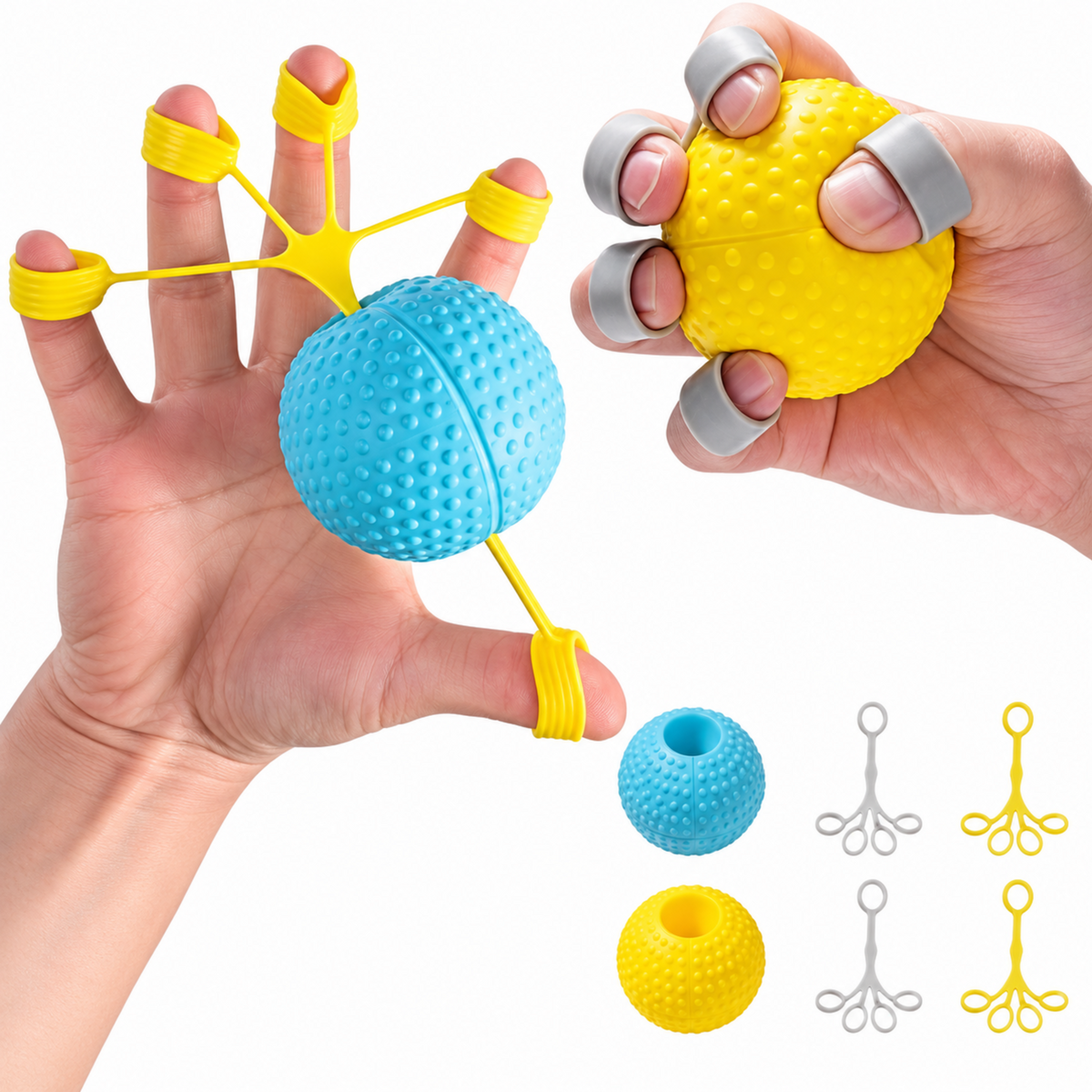 Multifunctional Rehabilitation Ball – كرة تأهيل اليد متعددة الوظائف | 2-in-1 Hand Therapy & Grip Exerciser