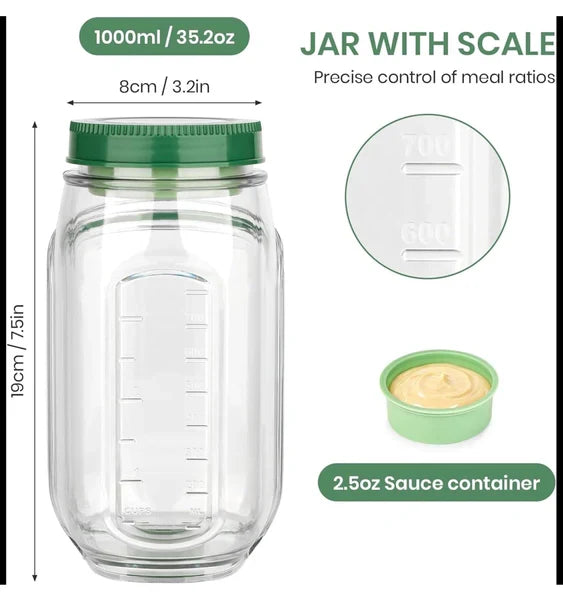 Portable Salad Container Jar