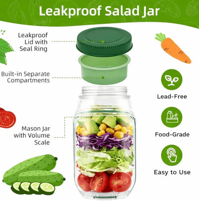 Portable Salad Container Jar