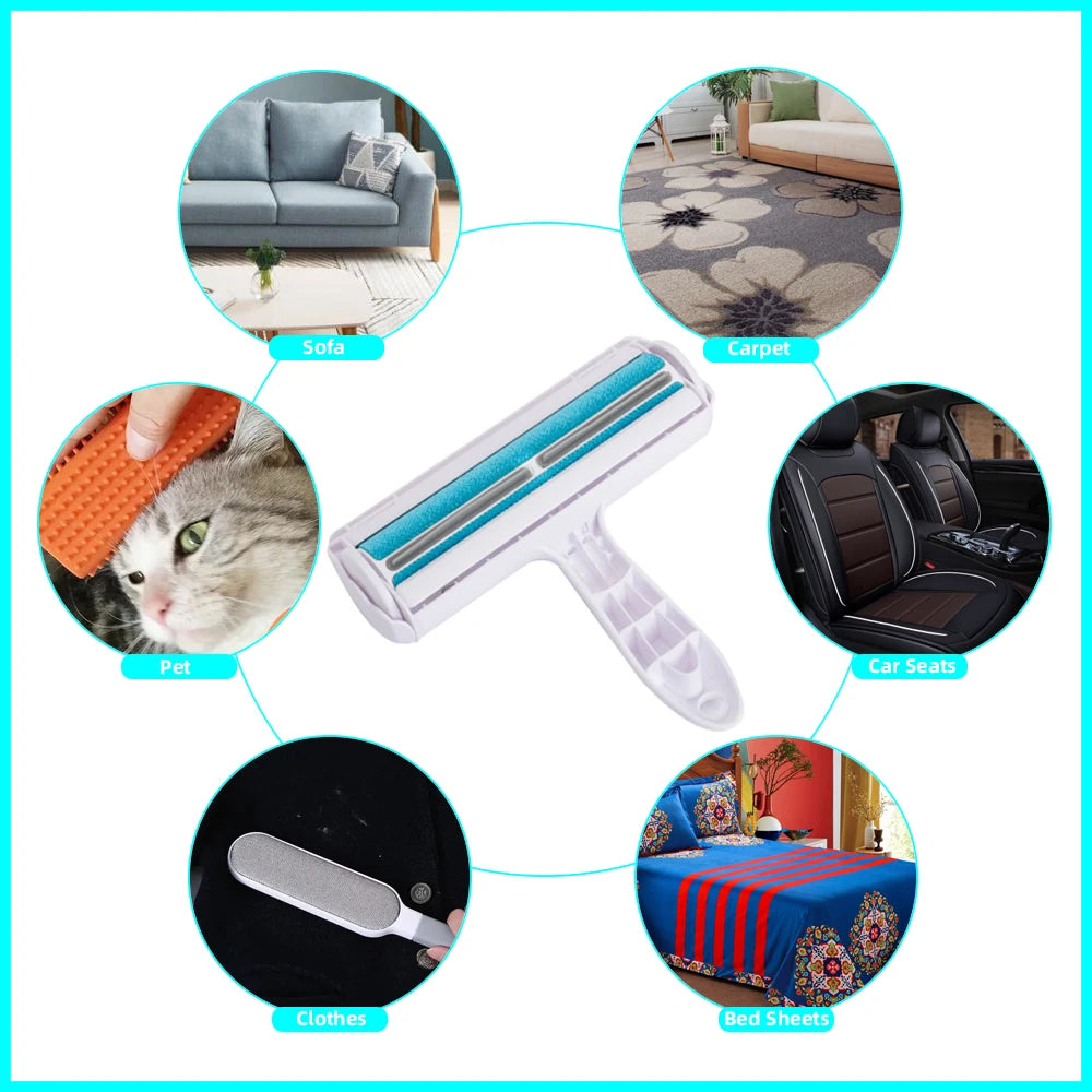 Pet Hair Roller Remover Lint Brush 2-Way