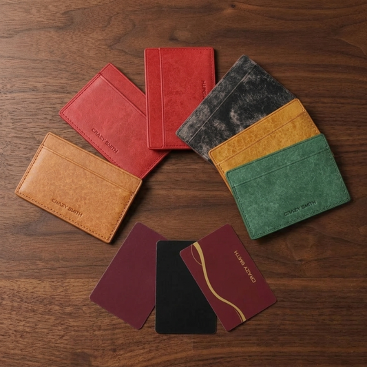 Handmade Genuine Leather Card Holder & Coin Purse – Slim Credit Card Case