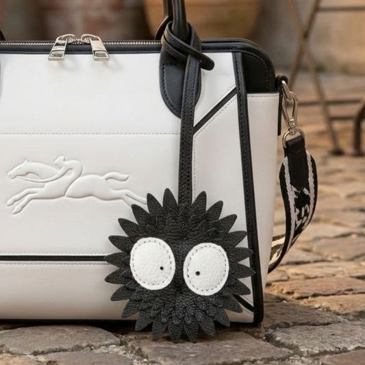 Handmade Leather Dust Bunny Bag Charm – Anime Spirit Keychain