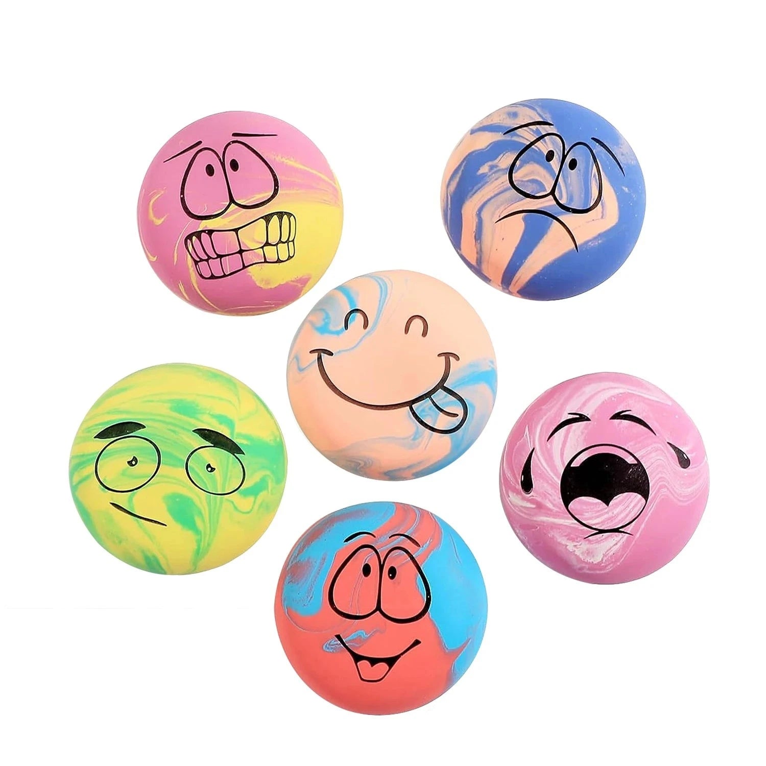 6PCS Dog Toys Squeaker Latex Bouncy Ball