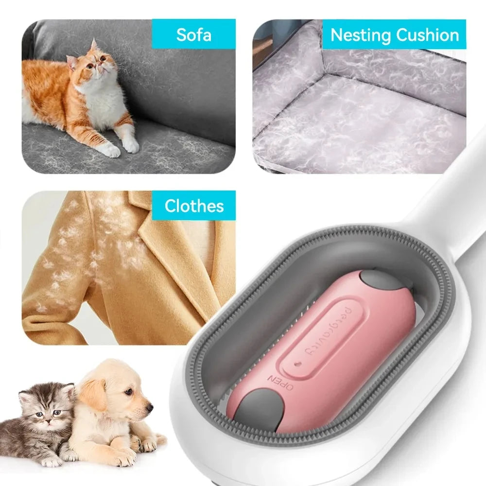 Cat Brush Pet Grooming Comb With Water Tank