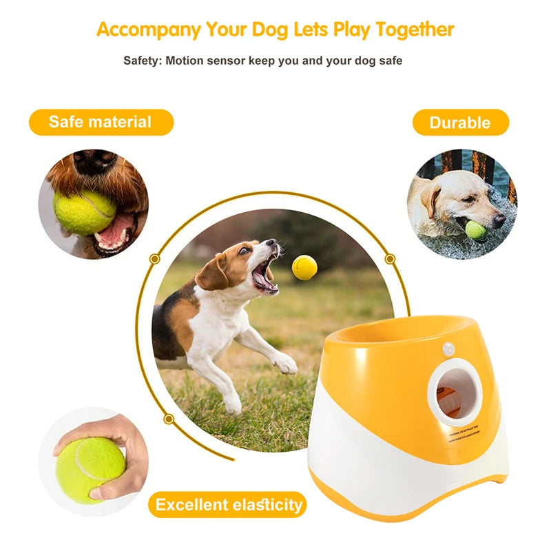 Dog Tennis Launcher Automatic Pet Dogs Chase Toy