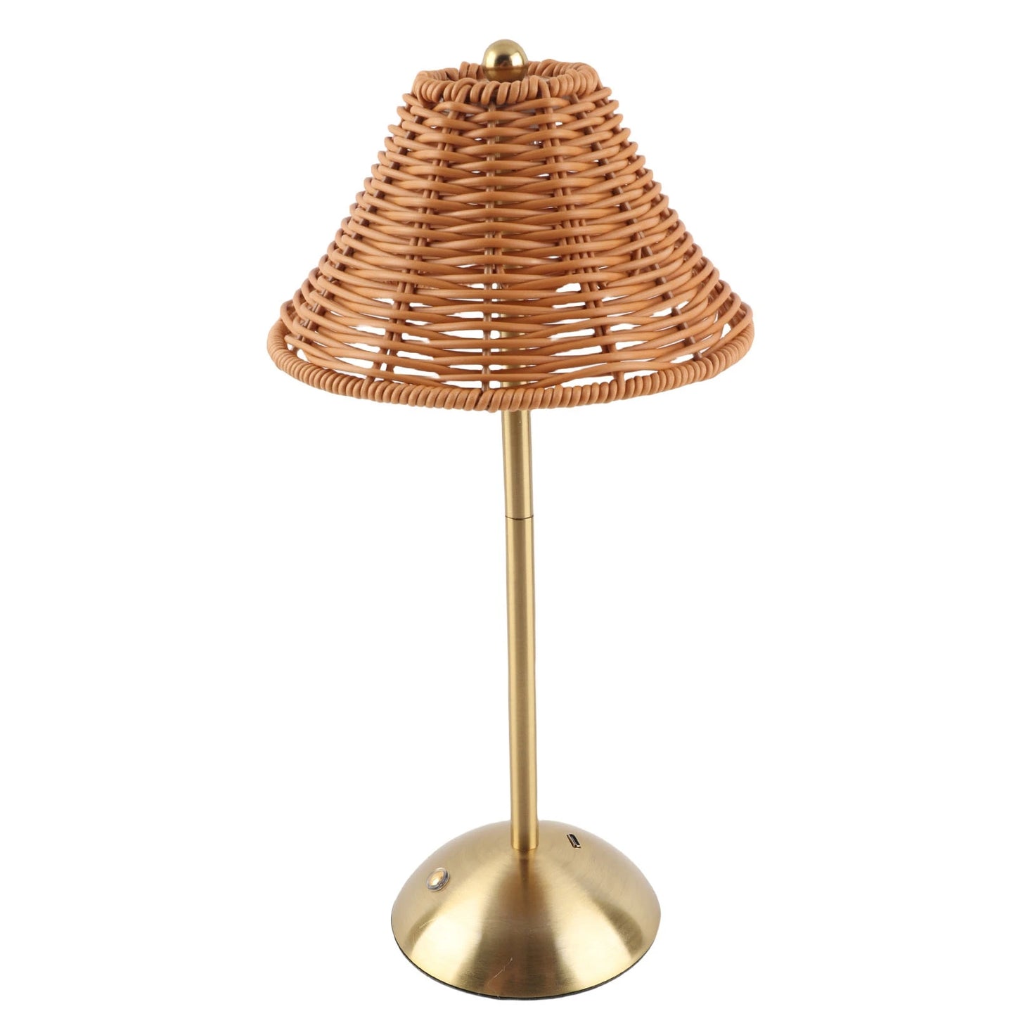 Rechargeable LED Bedside Lamp—Dimmable Eye-Care Reading Light, 600mAh Rattan Weave Design for Restaurant