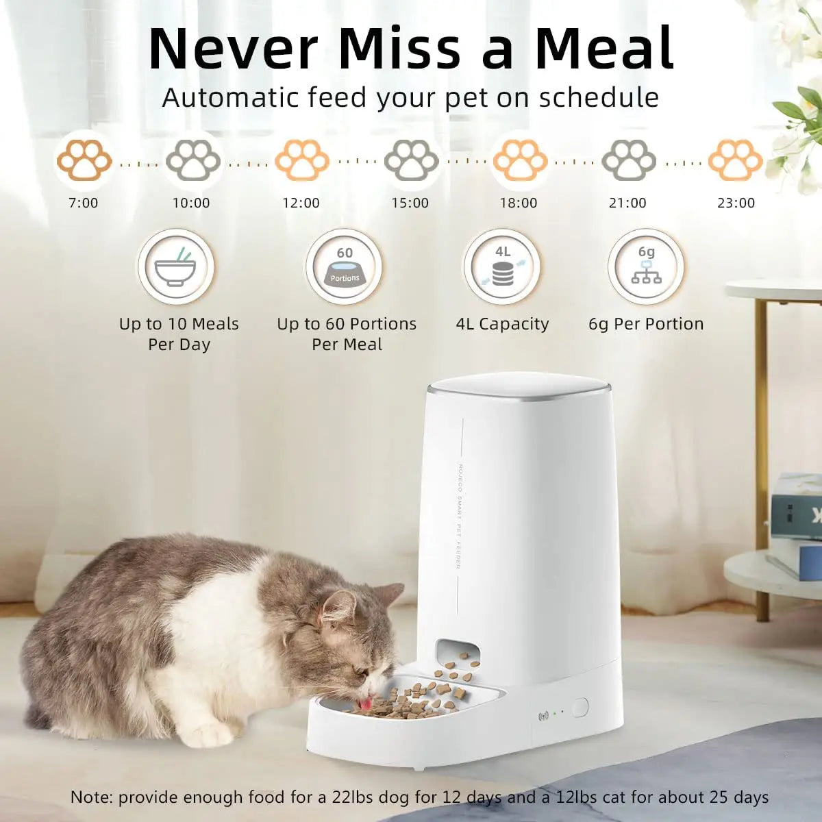 Remote Control Auto Feeder For Cat & Dog