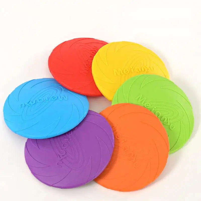 OUZEY Bite Resistant Silicone Frisbeed Toys For Dog