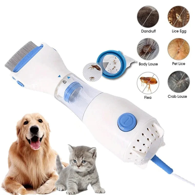 Electric Anti Lice Comb Pet Puppy Dog Cat Head Flea Removal