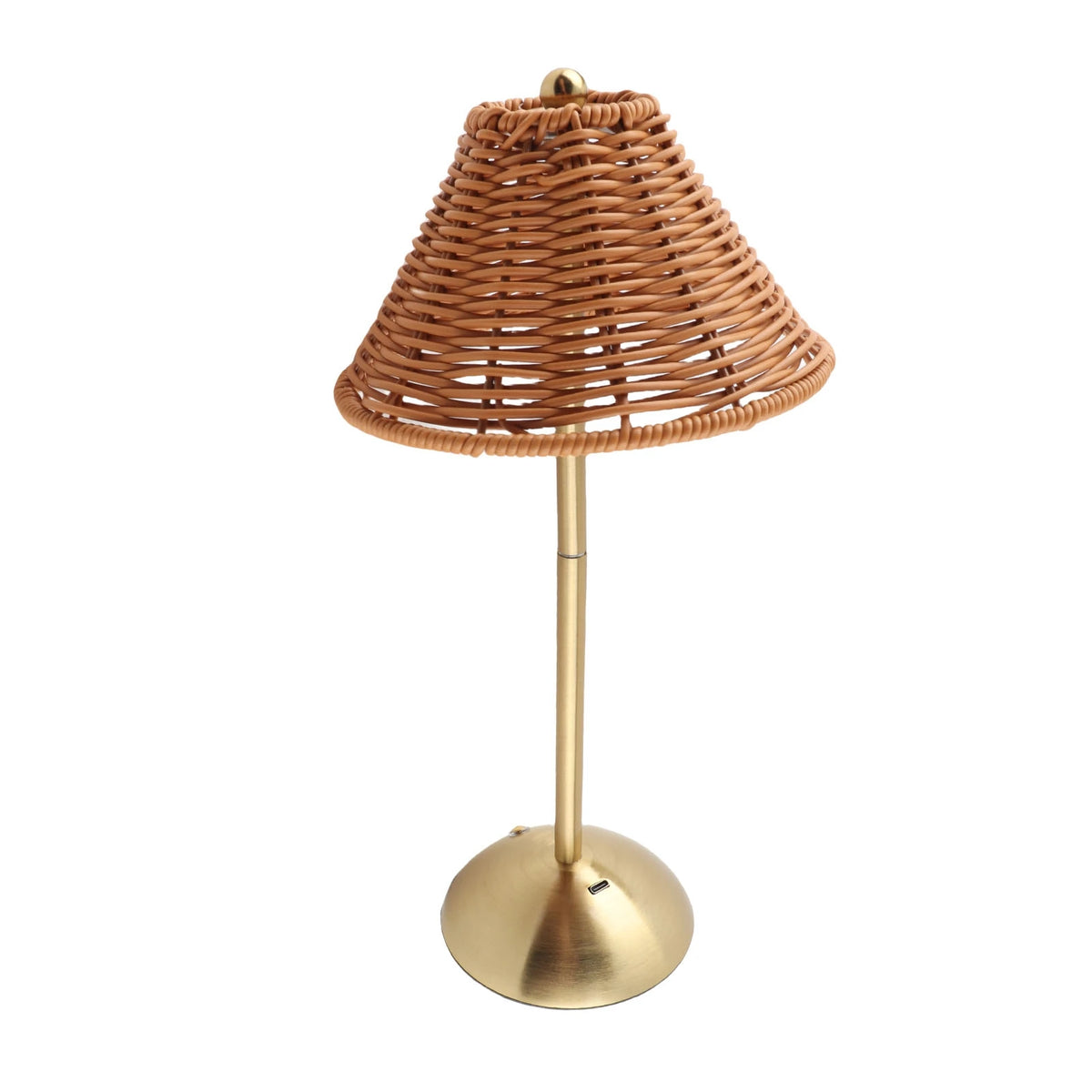 Rechargeable LED Bedside Lamp—Dimmable Eye-Care Reading Light, 600mAh Rattan Weave Design for Restaurant