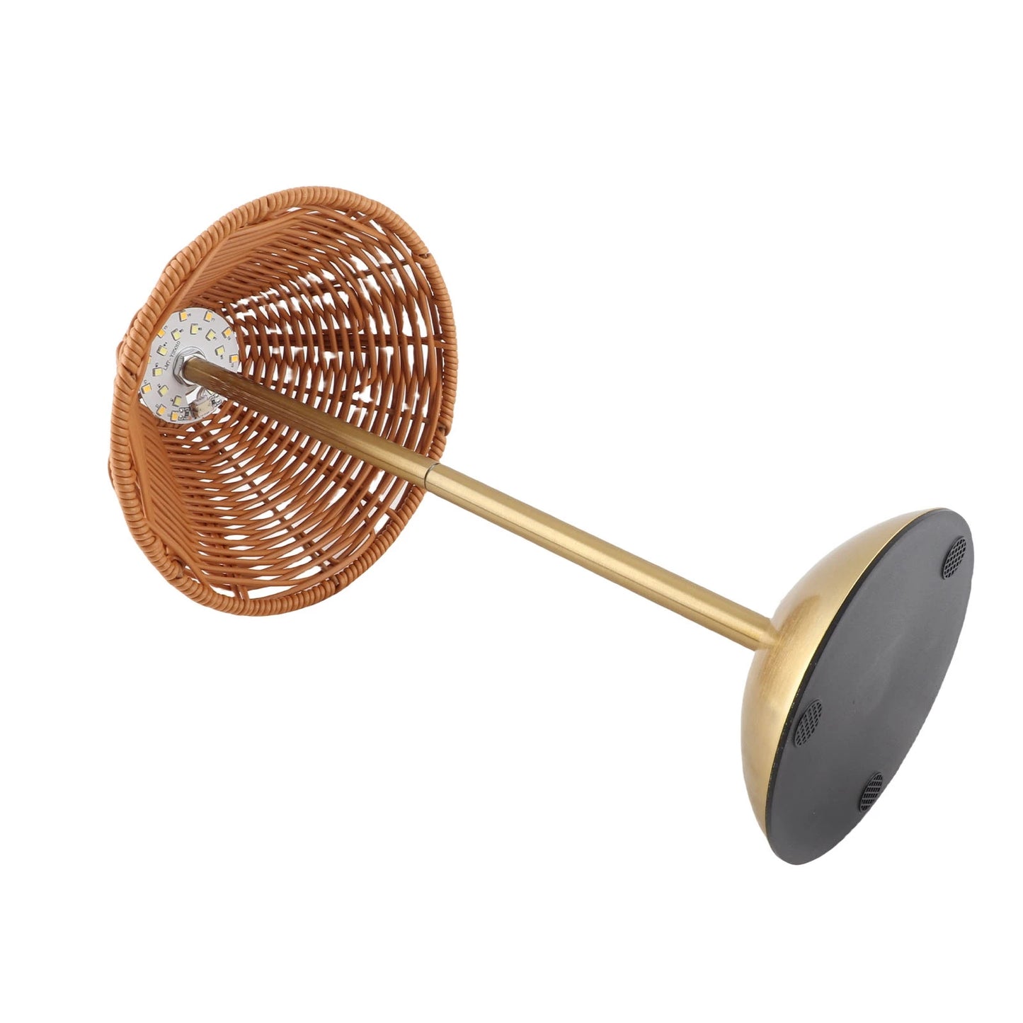 Rechargeable LED Bedside Lamp—Dimmable Eye-Care Reading Light, 600mAh Rattan Weave Design for Restaurant