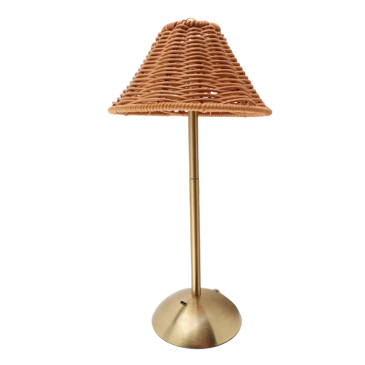 Rechargeable LED Bedside Lamp—Dimmable Eye-Care Reading Light, 600mAh Rattan Weave Design for Restaurant