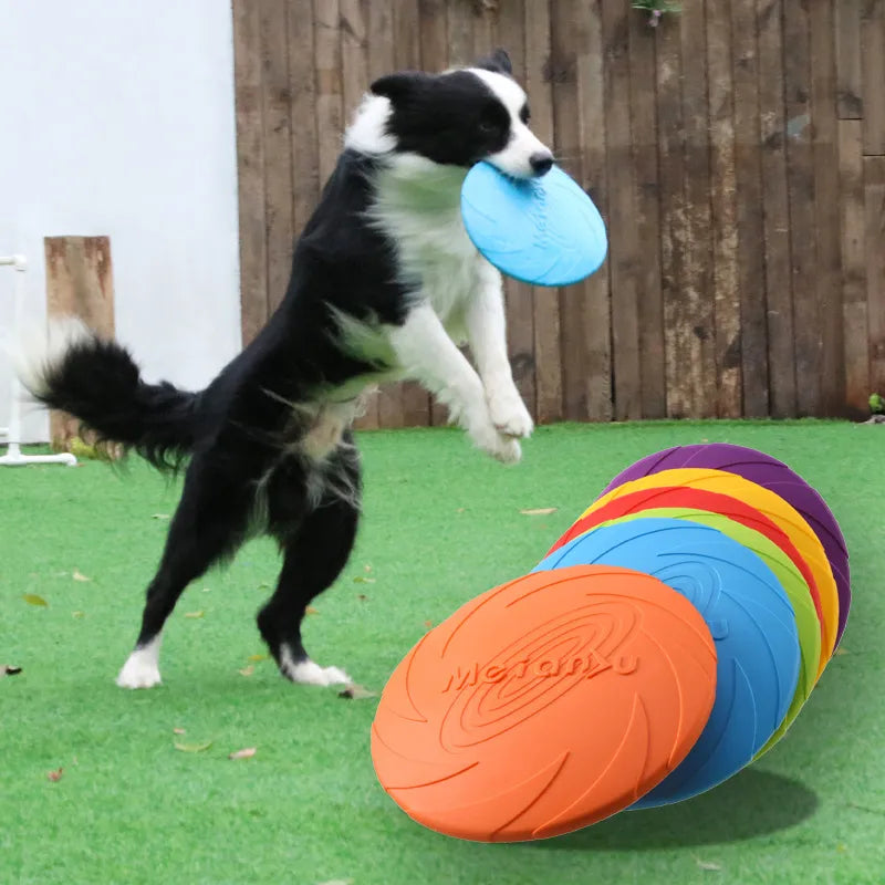 OUZEY Bite Resistant Silicone Frisbeed Toys For Dog