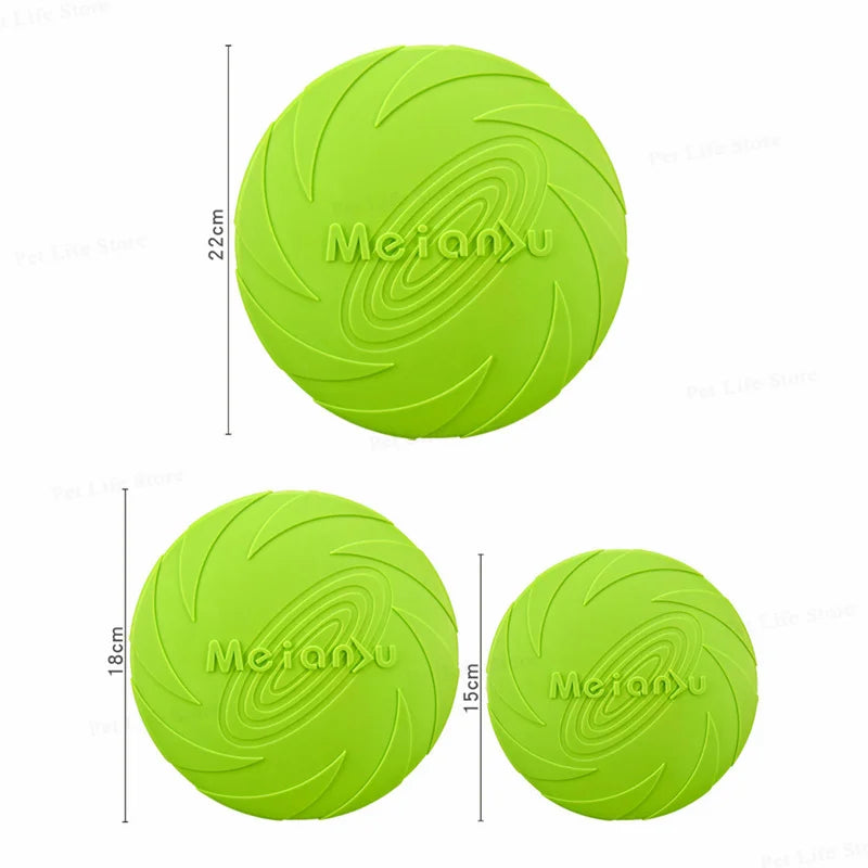 OUZEY Bite Resistant Silicone Frisbeed Toys For Dog