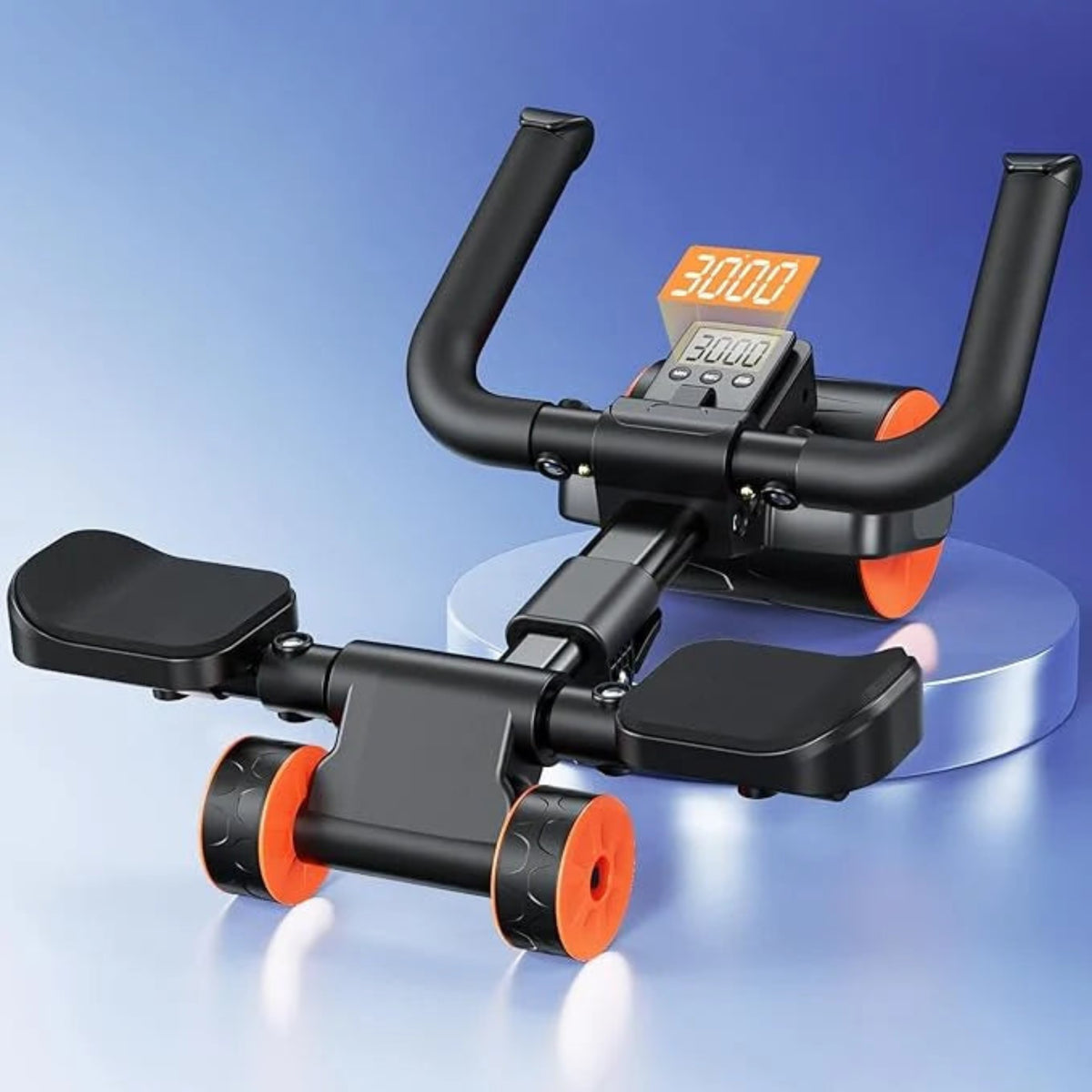 Abdomen Wheel with Mobile Holder – عجلة تمارين البطن مع حامل جوال | 3-Wheel Auto Rebound Ab Roller