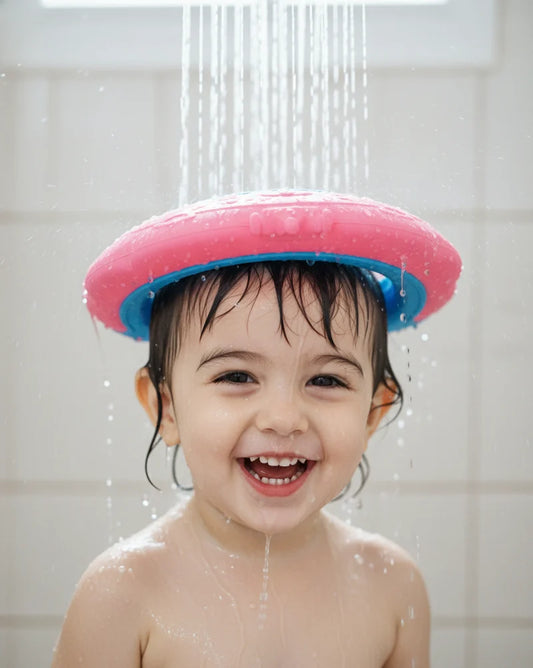 Kidilo Baby Shower Cap – قبعة استحمام آمنة للأطفال | Tear-Free Bath Protection Hat for Babies & Toddlers