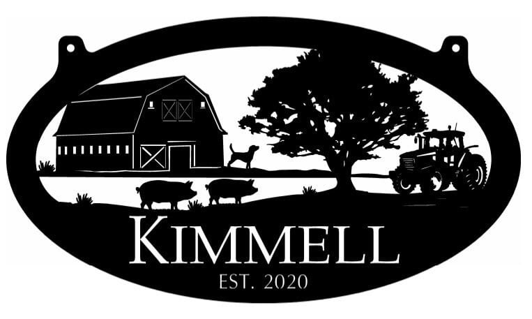 Metal FARM Sign, cows barn tractor sign, laser cut metal sign