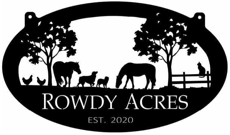 Large Personalized Metal Sign HORSES DOG Fence CAT